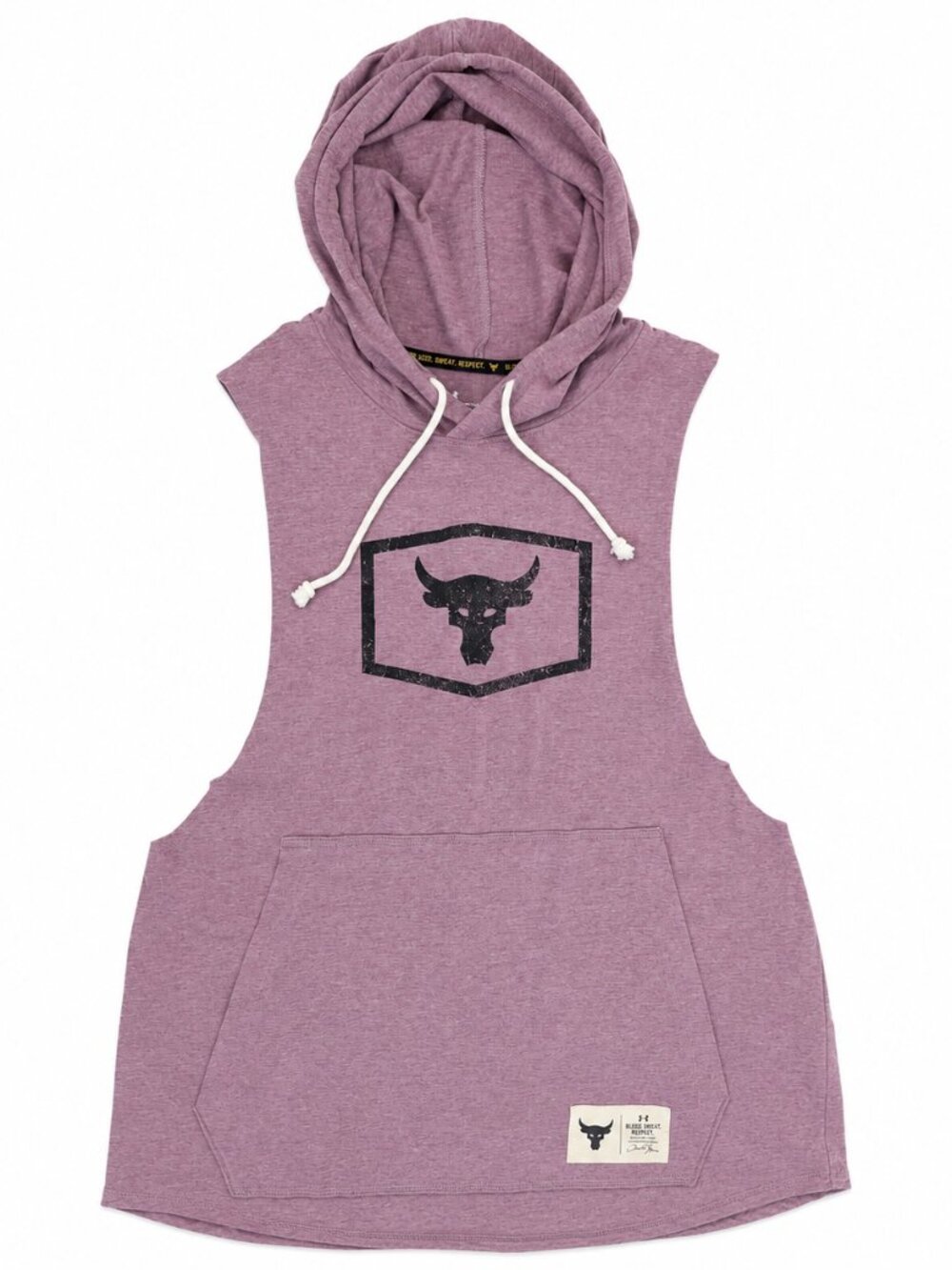 Under Armour Project Rock Men's Sleeveless Hoodie Purple Size MD